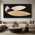Abstract Leaf - like Forms Painting with Delicate Grace WINK099