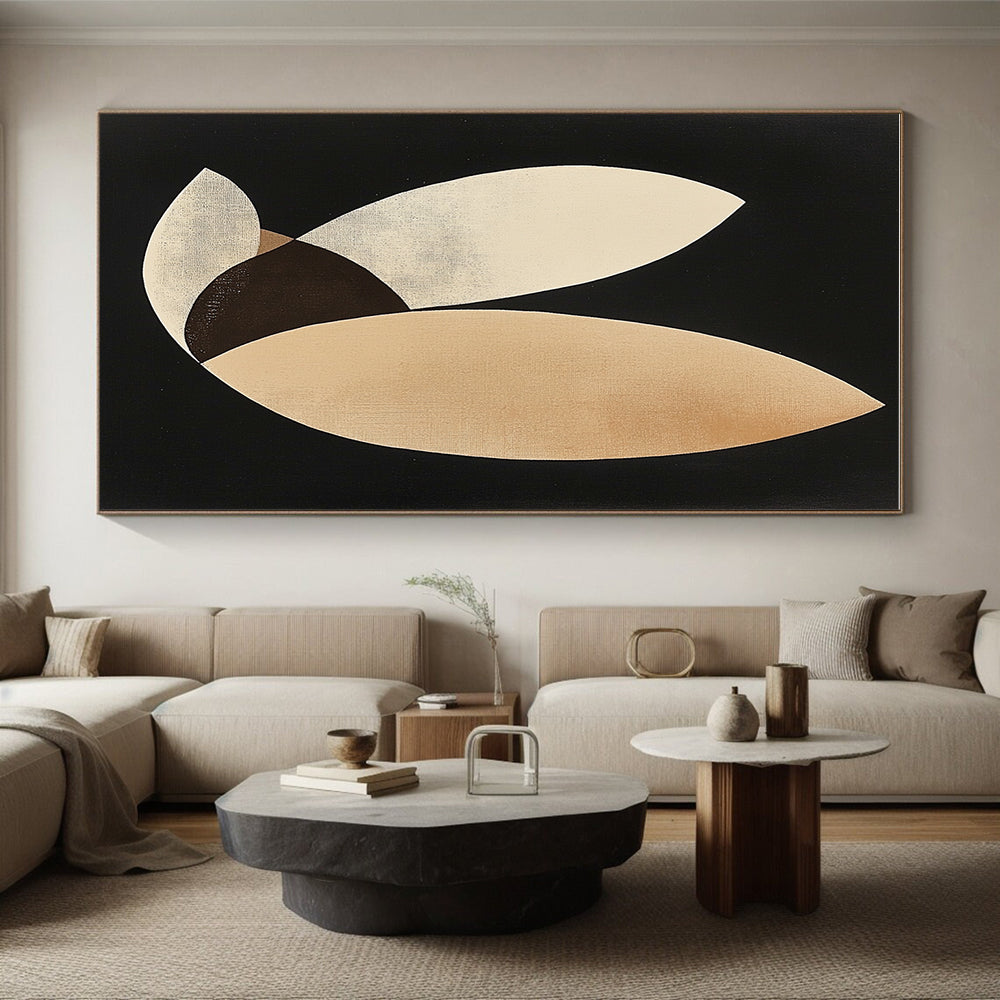 Abstract Leaf - like Forms Painting with Delicate Grace WINK099