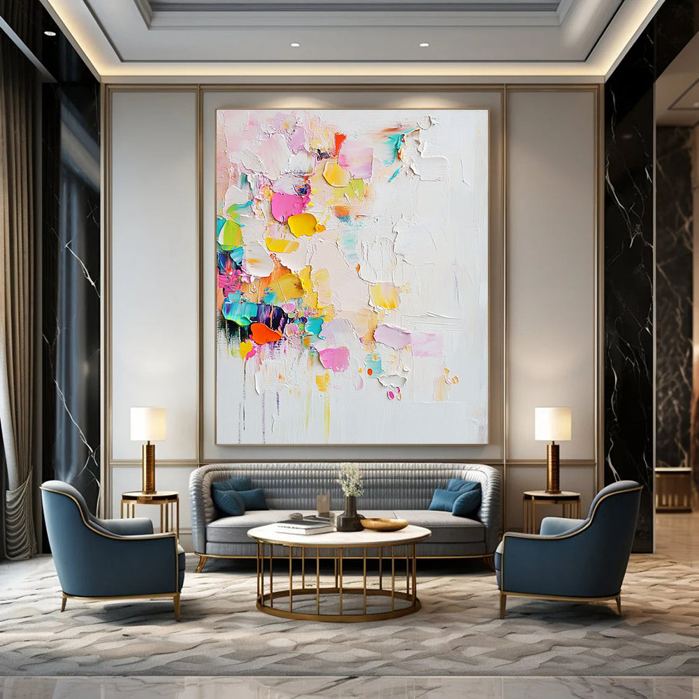 Textured Color - Burst Abstract Painting for Contemporary Galleries GAB0876