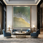 Aerial Beach View Modern Coastal Abstract Painting GAB0311