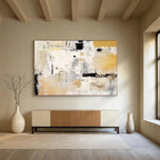 Neutral - Toned Abstract Painting for Subtle Elegance YHT060