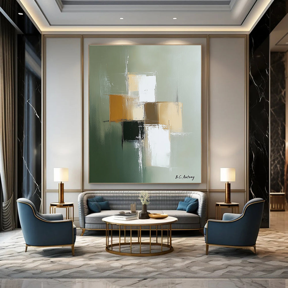 Minimalist Color Blocks - Contemporary Abstract Painting GAB0646
