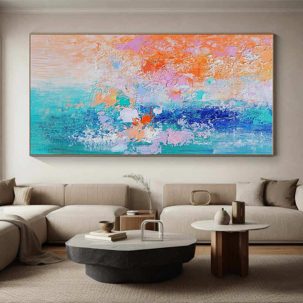 Colorful Textured Abstract Painting with Vibrant Palette WINK624