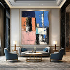Urban Abstract Blocks Industrial Cityscape Abstract Painting GAB0268