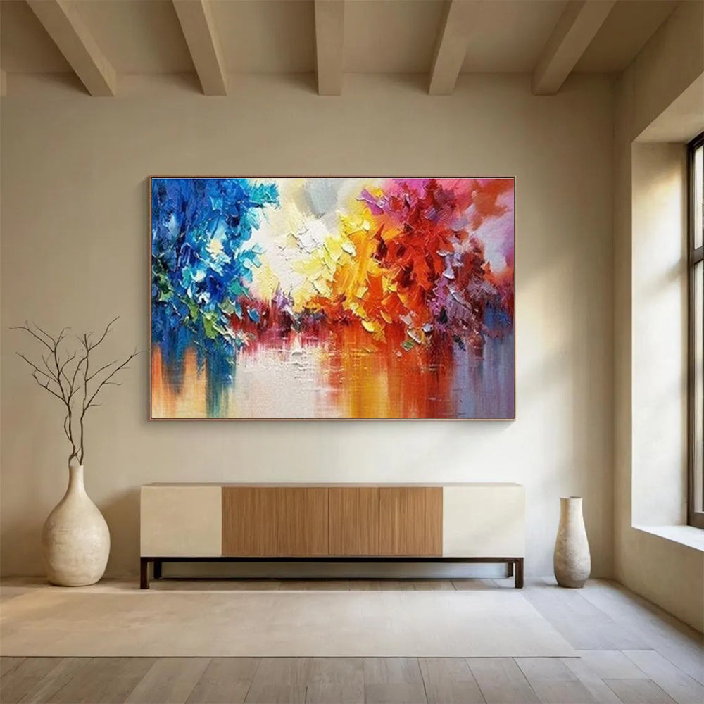 Colorful Tree Abstract Painting for Artistic Studios YHT186