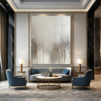Textured Monochrome Abstract Painting for Minimalist Living Rooms GAB1260