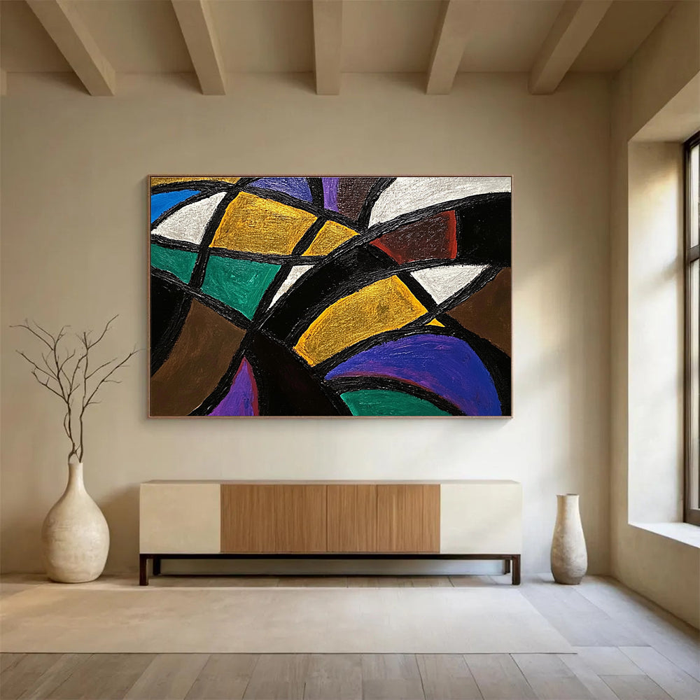 Colorful Geometric Intersections  A Play of Shapes ABS032