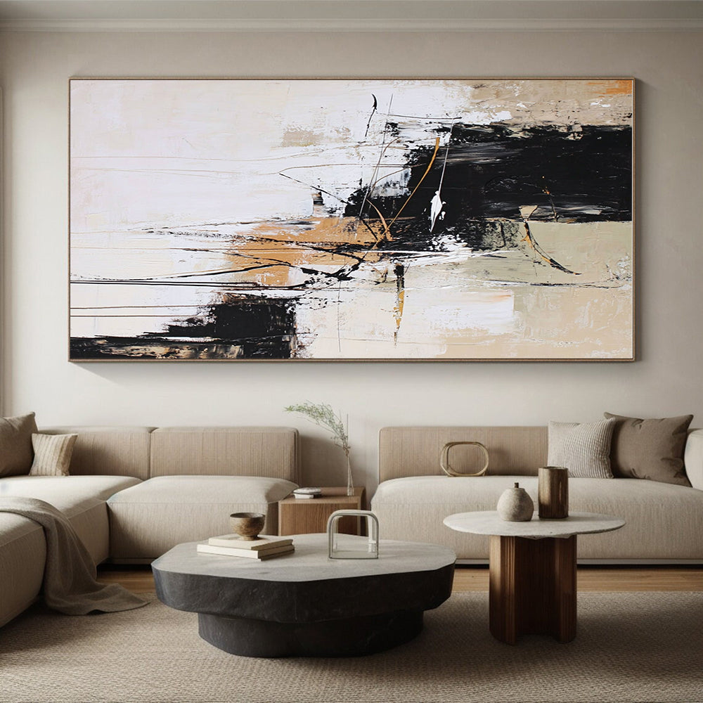 Neutral Abstract Composition Painting with Timeless Sophistication WINK409