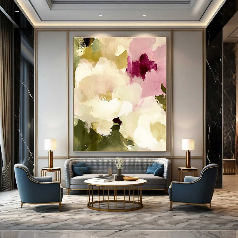 Blended Floral Abstract - Dreamy Color - Block Floral Art GAB0494