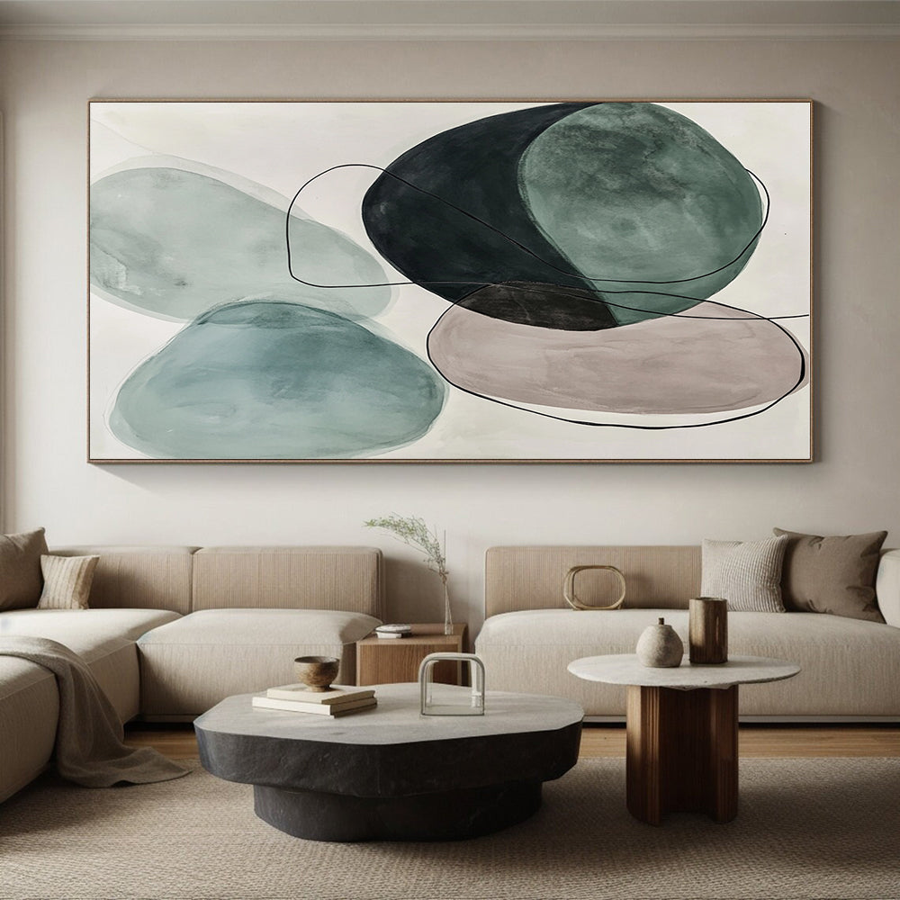 Earth Toned Abstract Shapes 3 Painting with Organic Calm WINK734