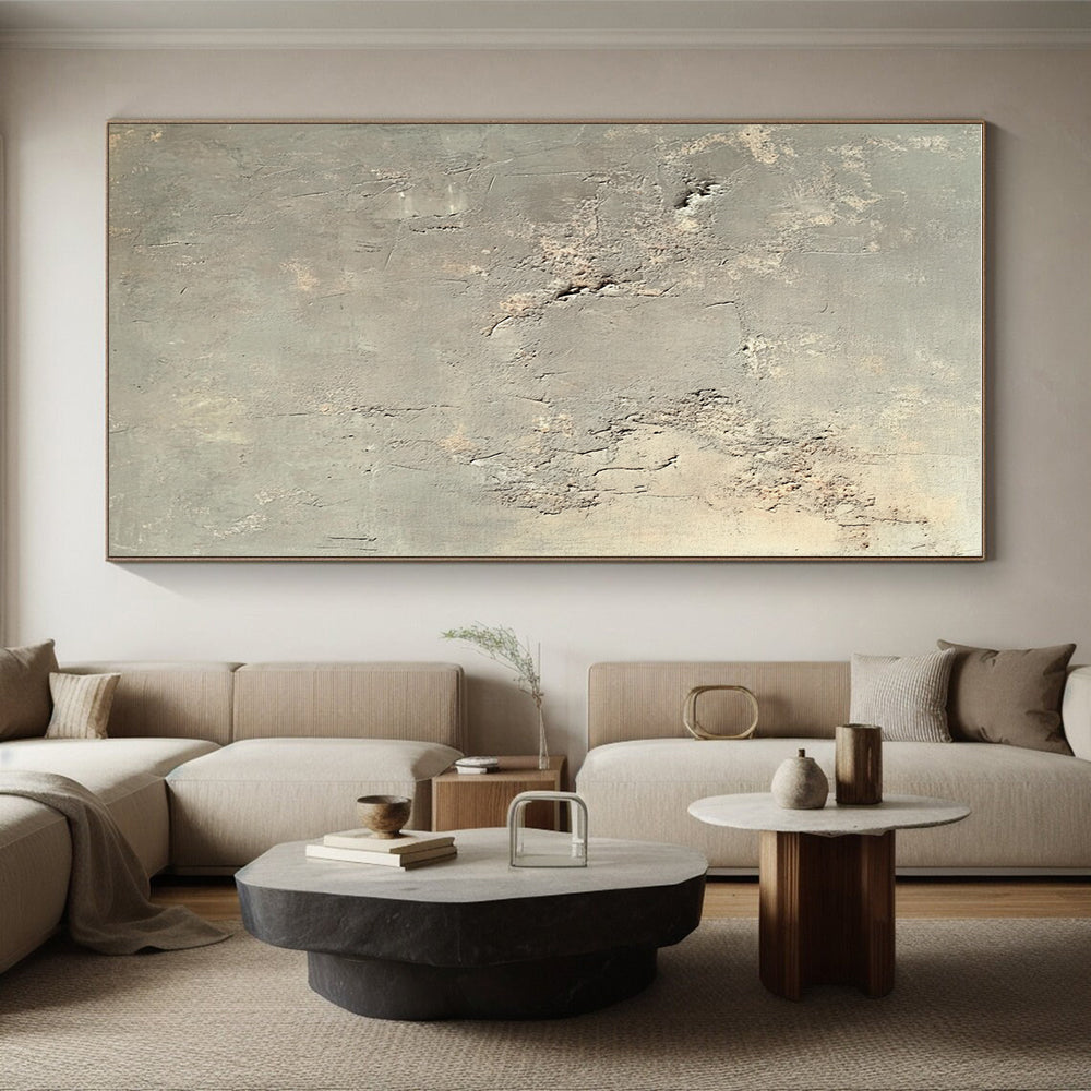 Gray Textured Background Abstract Painting with Industrial Charm WINK037