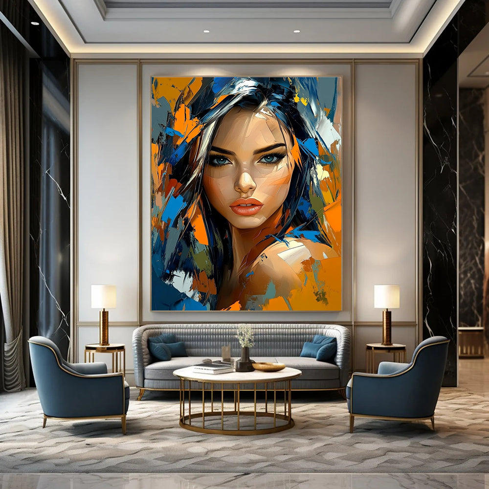 Colorful Portrait Abstract Painting for Modern Art Lounge Spaces GAB1309