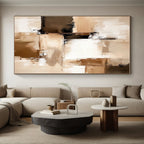 Beige Abstract Composition Painting with Gentle Harmony WINK342