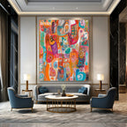 Orange - Toned Abstract Collage - Eclectic Mixed - Media Art GAB0383