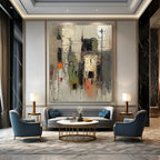 Abstract Urban Street Scene Painting for City - Inspired Cafes GAB1129