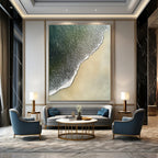 Aerial Beach View Abstract Painting for Coastal Homes GAB1455