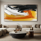 Bold Color Stroke Abstract Painting with Dynamic Contrast WINK816