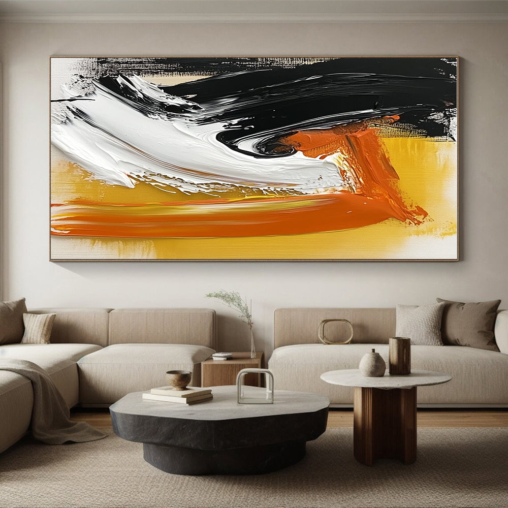 Bold Color Stroke Abstract Painting with Dynamic Contrast WINK816