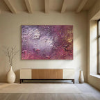 Textured Purple Abstract Painting for Luxury Wine Bars YHT361