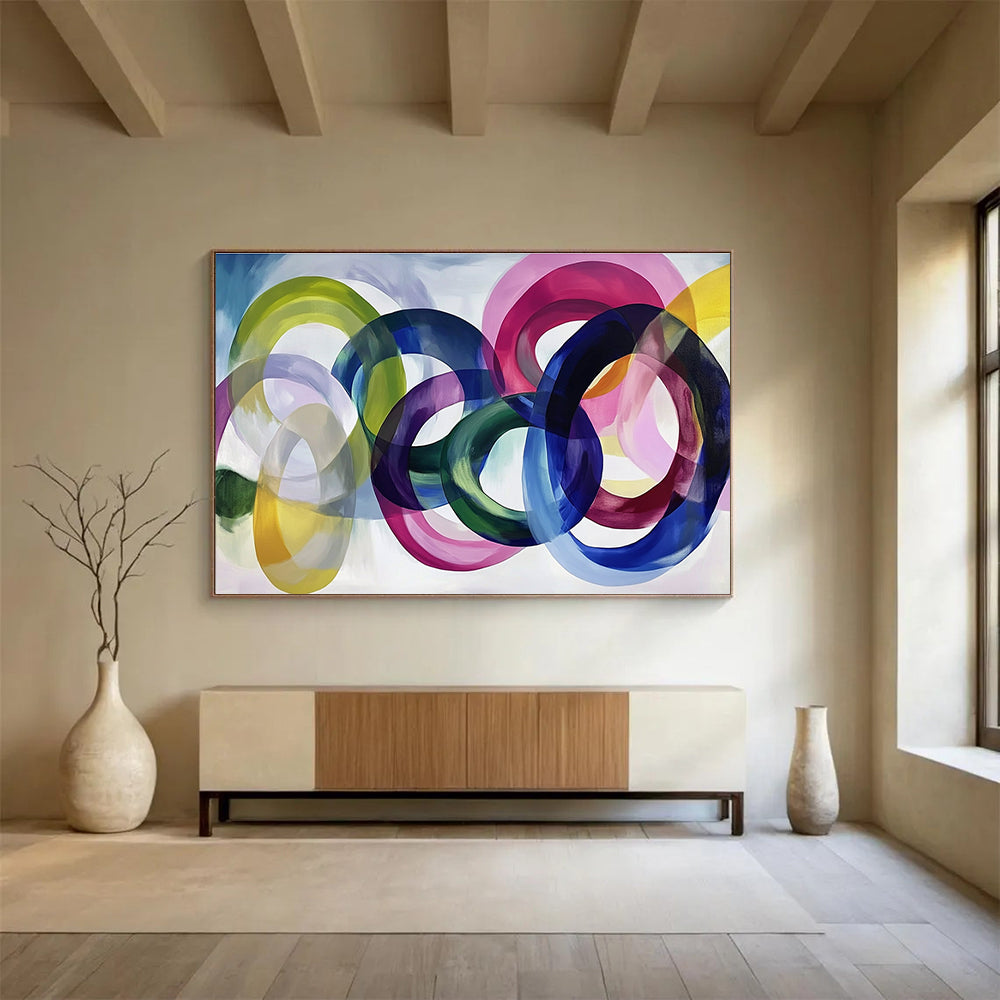 Colorful Intertwined Rings  Joyful Connections ABS116