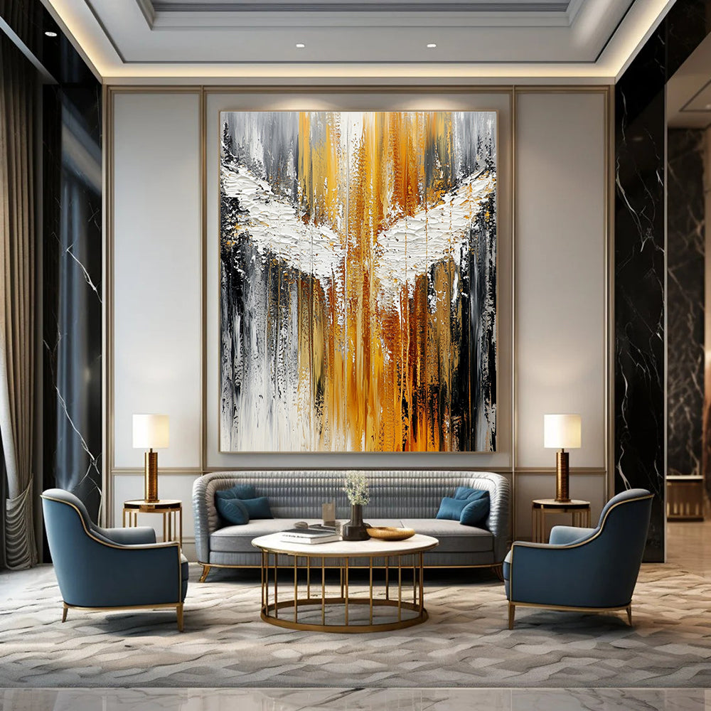 Winged Abstract - Symbolic Abstract Painting GAB0634
