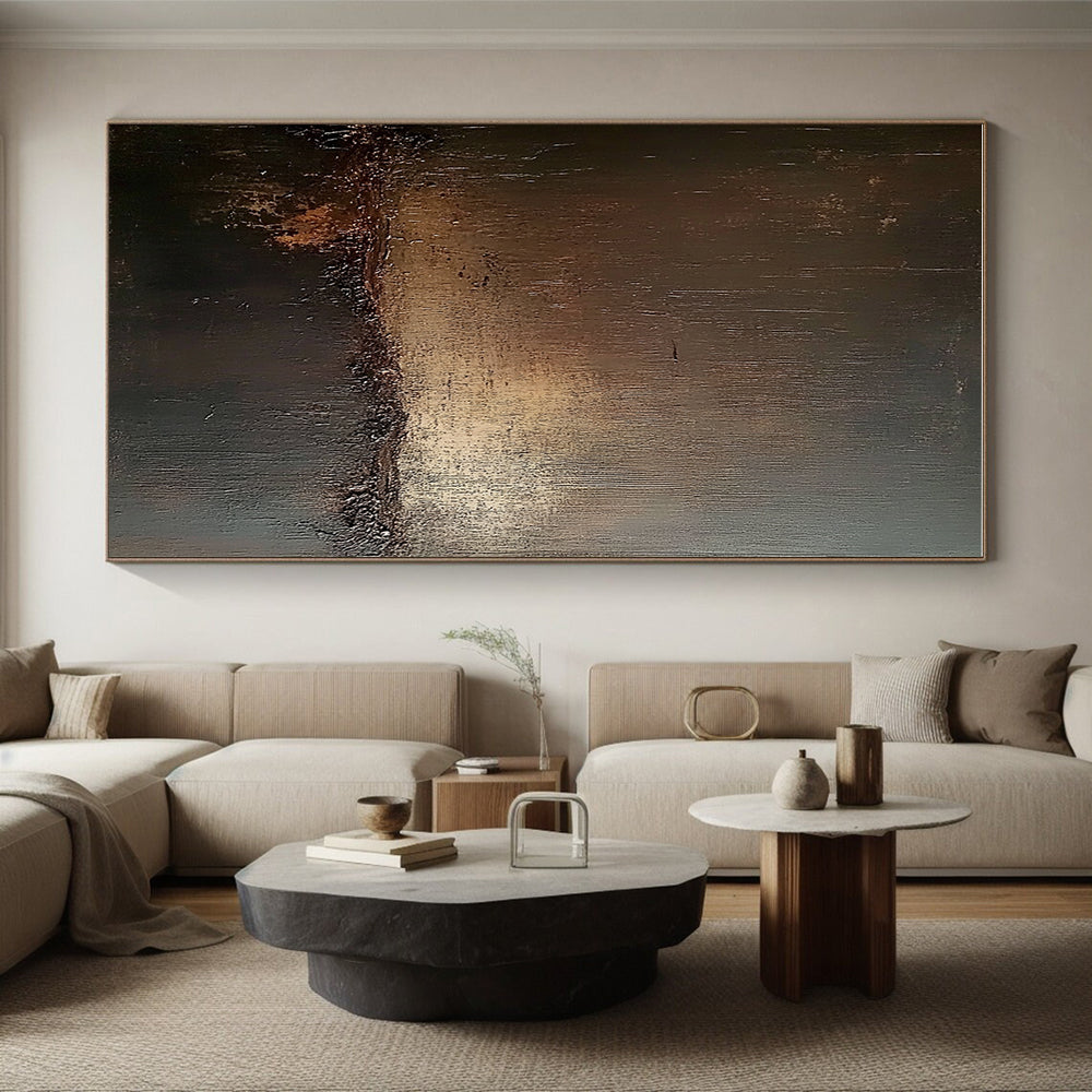 Dark Gradient Abstract Painting with Mysterious Depth WINK291