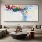 Colorful Splashed Abstract Painting with Lively Energy WINK701
