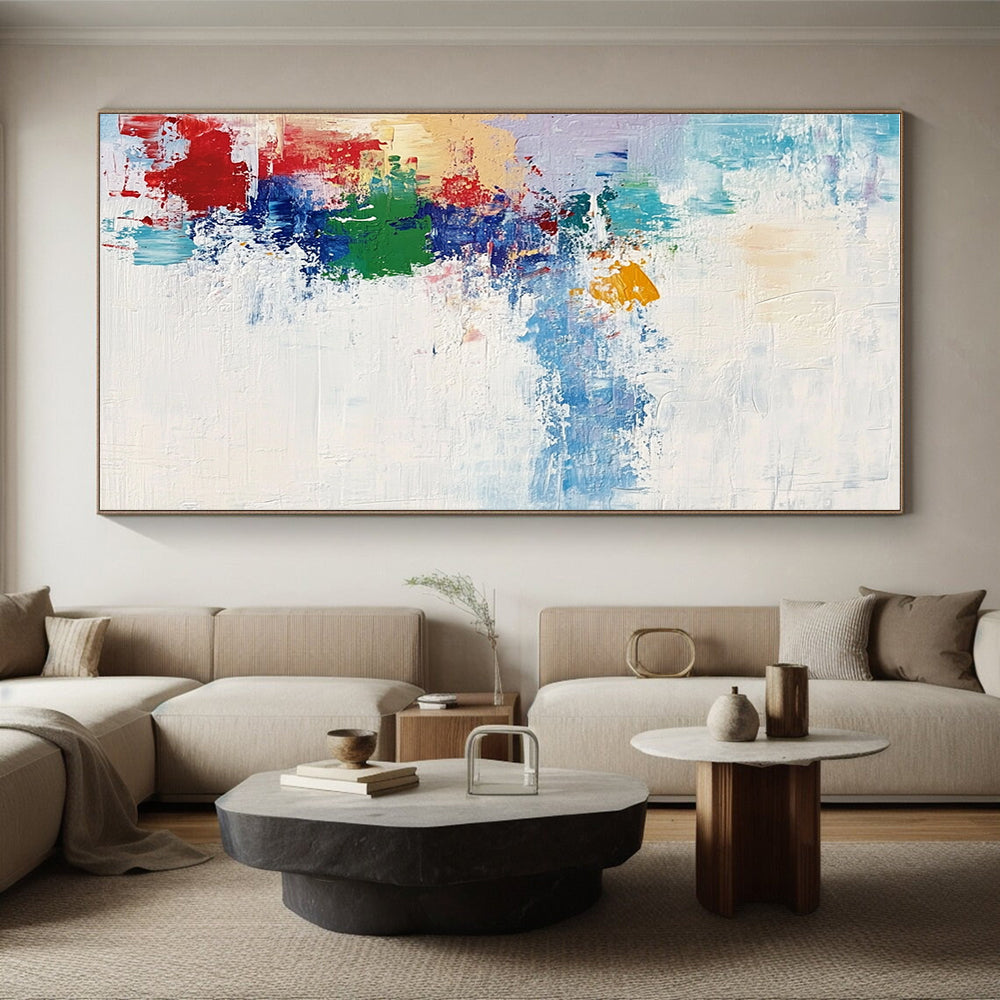 Colorful Splashed Abstract Painting with Lively Energy WINK701