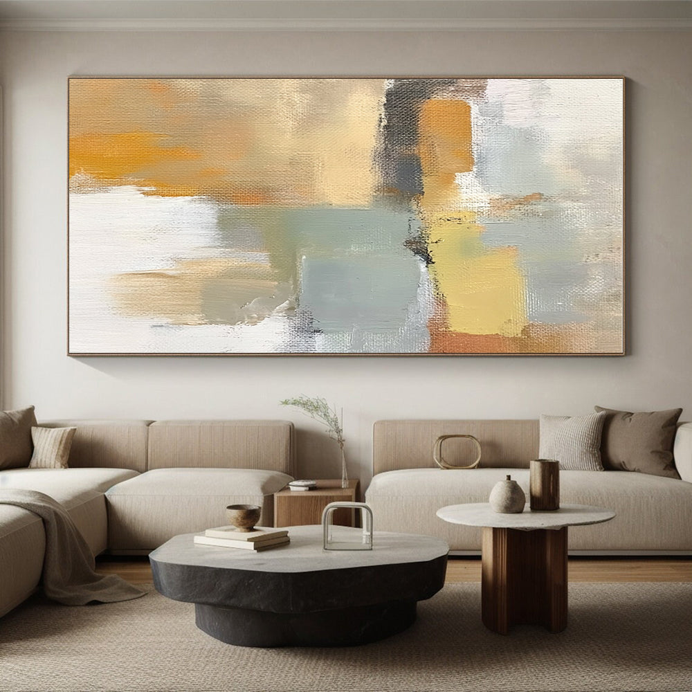 Color Block Abstract Painting with Minimalist Charm WINK432