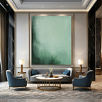 Green Gradient Calming Abstract Painting for Spa - like Spaces GAB1506