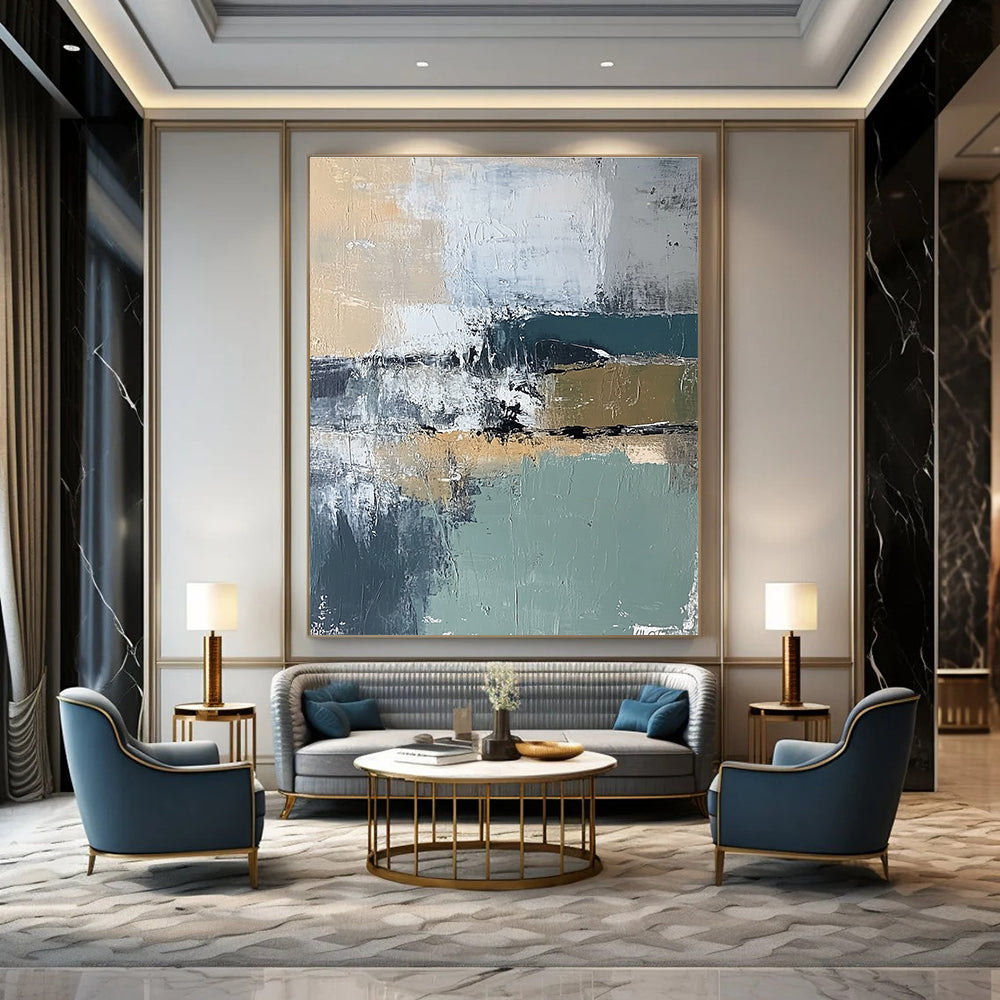 Neutral Tone Abstract Painting for Minimalist - Themed Offices GAB1045