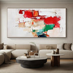 Textured Color Block Abstract Painting with Bold Simplicity WINK589
