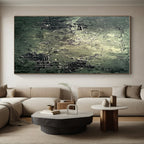Dark Textured Abstract Painting with Mysterious Depth WINK585