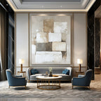 Neutral Tones Abstract Painting for Scandinavian - Style Homes GAB0904