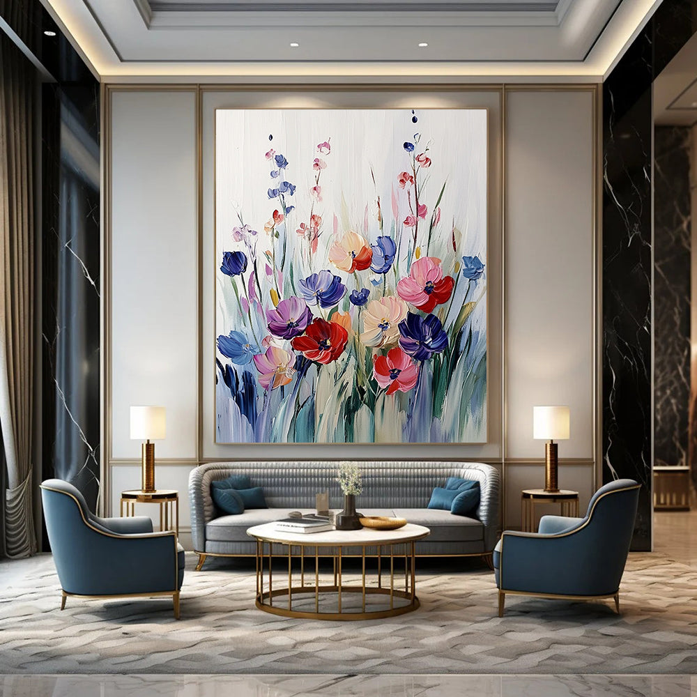 Colorful Flower Bouquet Painting of Vibrant Blooms GAB0127