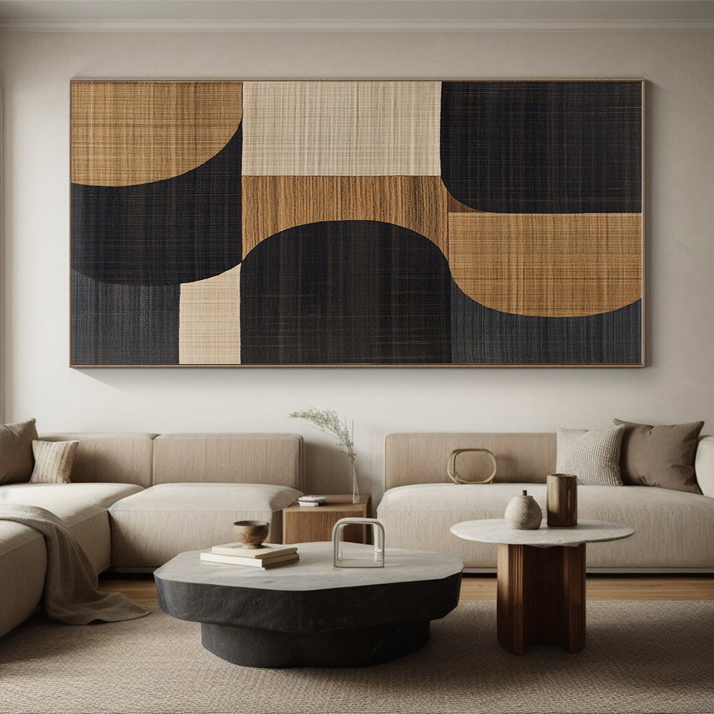 Mixed - Shape Abstract Painting with Neutral Tones WINK841