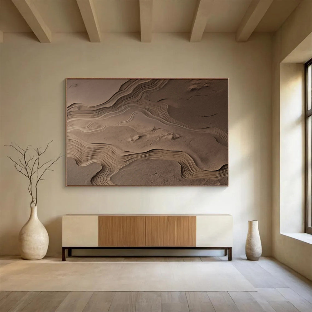 Sand Dune Abstract Painting for Nature - Inspired Spaces YHT094