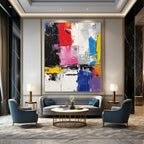 Colorful Block Abstract Painting for Modern Art Galleries GAB0977