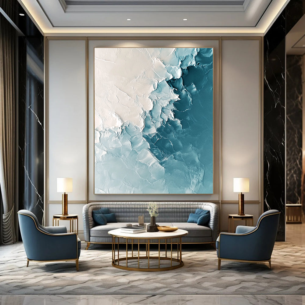 Arctic Ice Abstract Painting for Modern Living Rooms GAB0770
