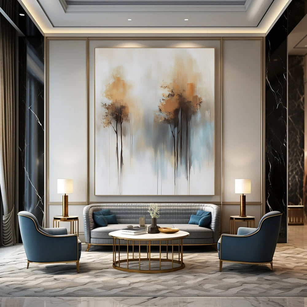 Abstract Tree Landscape Painting for Modern Country Home Interiors GAB1173