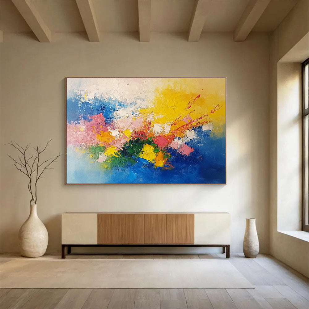 Explosive Color with Dynamic Composition Abstract Painting ABS349