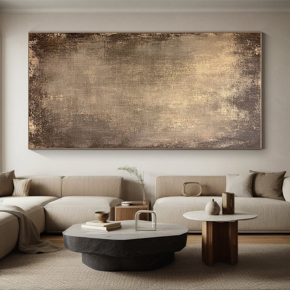 Textured Brown Background Abstract Painting with Rustic Charm WINK031