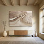 Beige Textured Abstract Painting for Luxury Home Dining Rooms YHT398