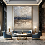 Textured Neutral Stripes - Subtle Abstract Landscape Art GAB0446