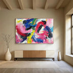 Colorful Expressive Brushstrokes with Vibrant Palette Abstract Painting ABS326