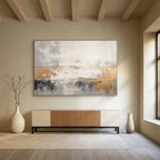 Gold - Accented Abstract Painting for Glamorous Spaces YHT107