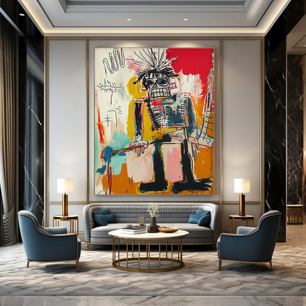 Abstract Punk - Inspired Figure Painting for Alternative Youth Hangouts HENG109