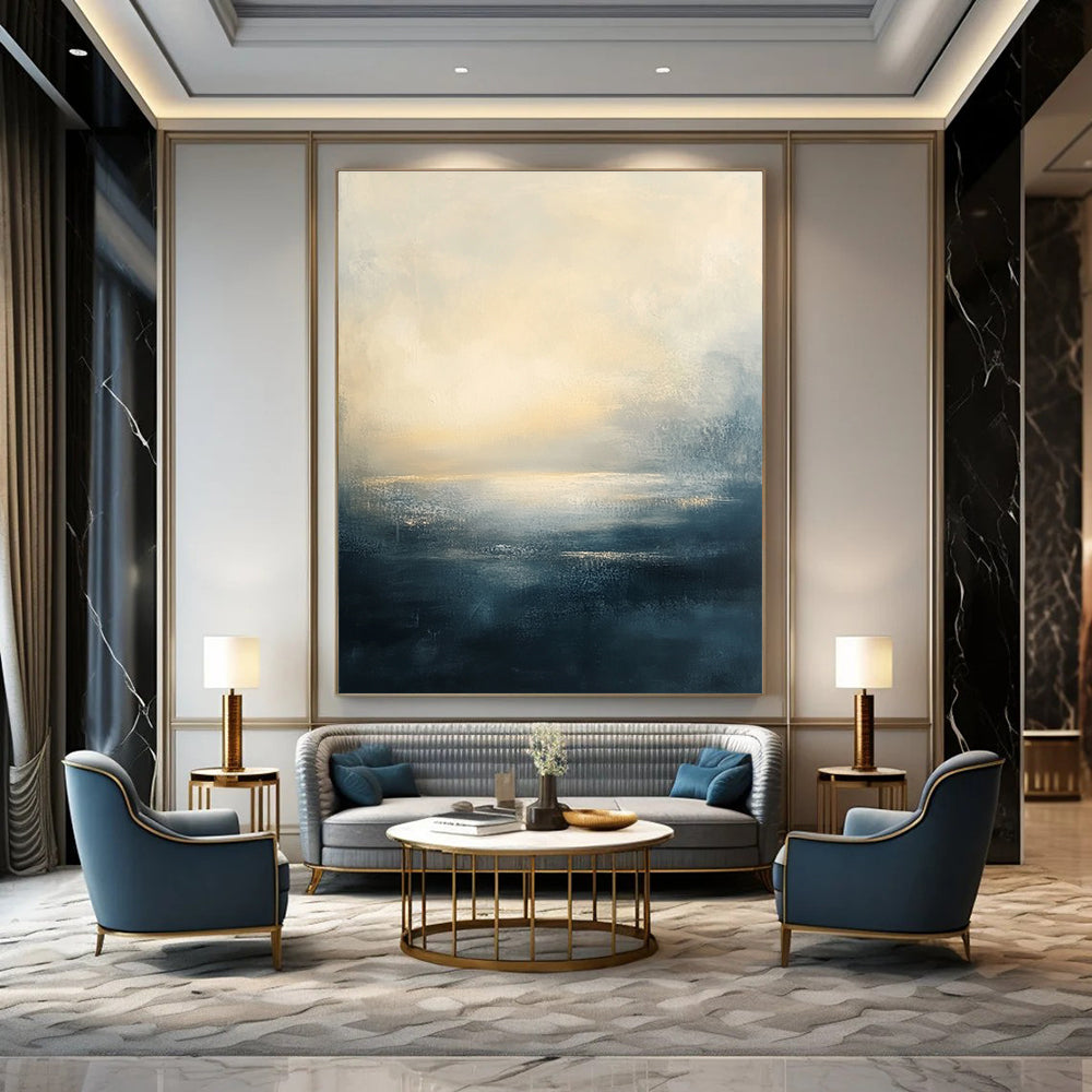 Calm Sea Horizon - Minimalist Seascape Abstract Painting GAB0582