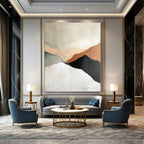 Minimalist Abstract Mountains Painting for Scandinavian - Styled Studies GAB1124