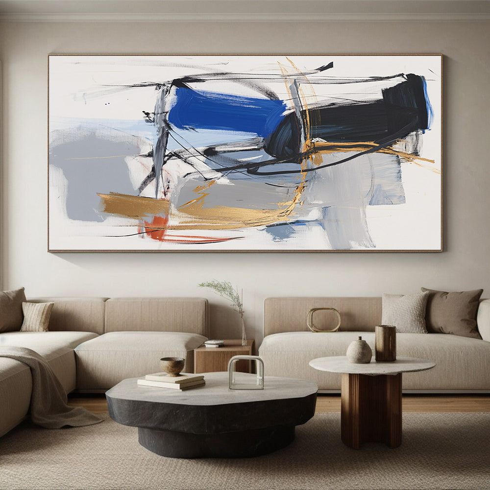 Color - Accented Abstract Painting with Dynamic Energy WINK804